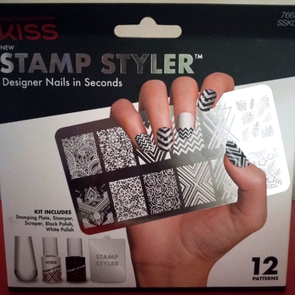 NEW KISS NAILS STAMP STYLER DESIGNER NAIL KIT